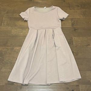 Pinkblush maternity pleated dress taupe light brown neutral